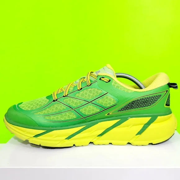 Hoka Men's Green and Yellow Running Shoes - Picture 5 of 11